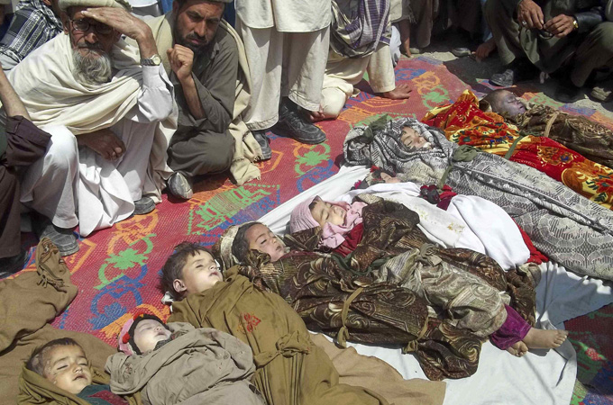 April 7, 2013: A NATO airstrike killed 10 children and 8 other people in eastern Kunar province of Afghanistan. (Photo: Reuters)